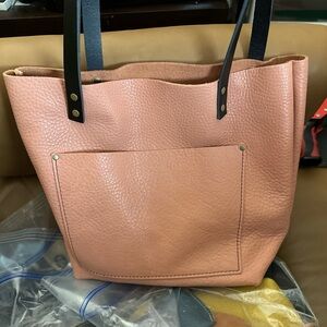 🦄 Portland Leather QUARTZ Medium Classic Tote w/ Black Handles RETIRED COLOR